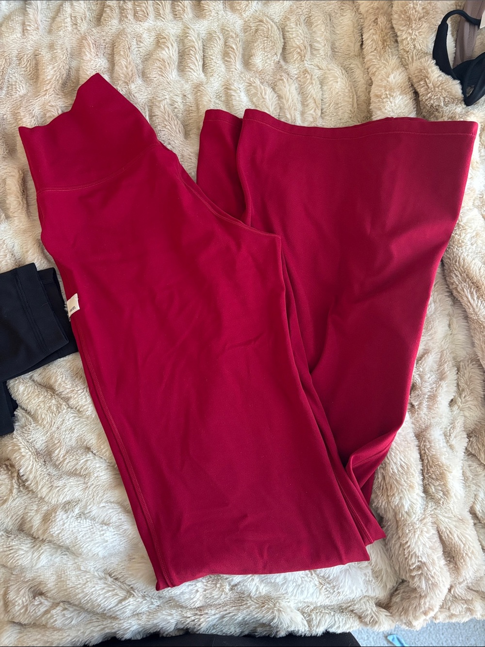 Vuori flat pant. Deep Raspberry Red Wide-Leg Pants